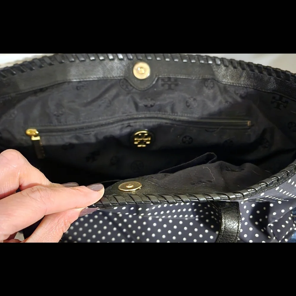 Tory Burch Large Nylon and Leather Trim Tote Bag